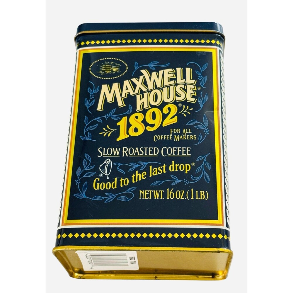 Vintage 1992 Maxwell House “1892” -100 Yr Anniversary Tin Empty Tin Only